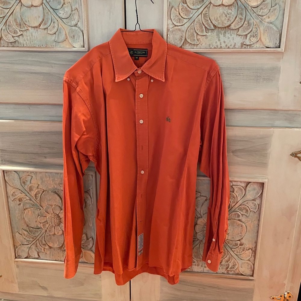 La Martina Burnt Orange Button Down Longsleeve